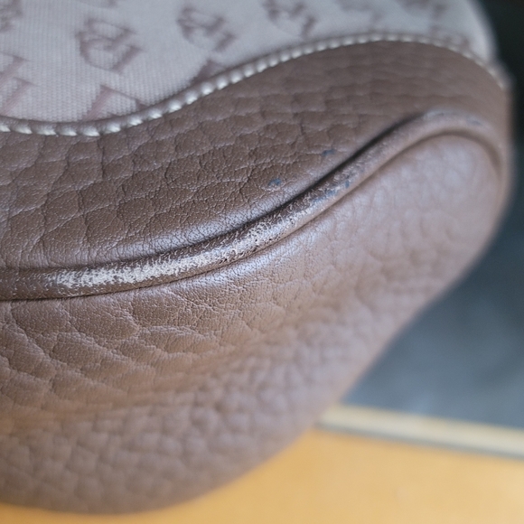 Dooney & Bourke Brown Leather & Signature Hobo - Picture 9 of 16